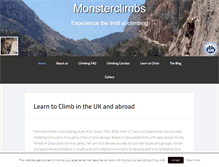 Tablet Screenshot of monsterclimbs.com